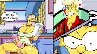 The Simpsons - Marge Erotic Fantasies - 2 Big Cocks In Both Holes DP Anal - Cheating Wife