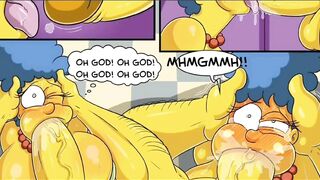 The Simpsons - Marge Erotic Fantasies - 2 Big Cocks In Both Holes DP Anal - Cheating Wife