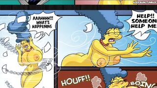 The Simpsons - Marge Erotic Fantasies - 2 Big Cocks In Both Holes DP Anal - Cheating Wife
