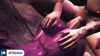 Futa Human x Futa Demon Hard Fuck with Huge Dick Until Cum