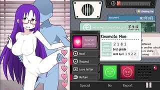 NPC Academy Long purple hair and big breasts