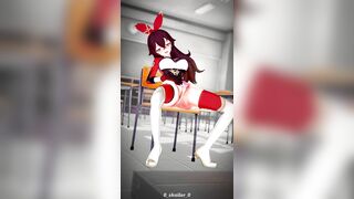Genshin impact: Amber masturbation