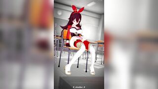Genshin impact: Amber masturbation