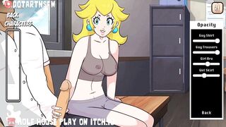 Princess Peach Fingering And Squirting The HandJob CumShot - Hole House Compilation