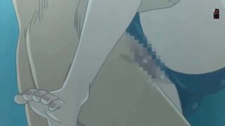 Sexy virgin Swiming teacher big boods and huge ass fuck hardcore in pool big dick anime hentai sex