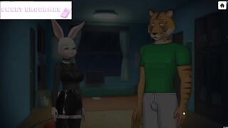 Haru's secret life chapter #4 FINALLY a huge cock breaks the bunny's pussy Beastars