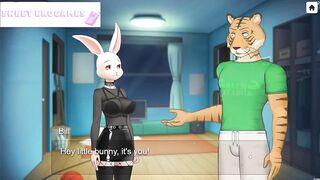 Haru's secret life chapter #4 FINALLY a huge cock breaks the bunny's pussy Beastars