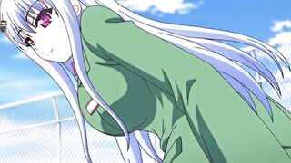 Lose virginity on roof of school sexy virgin girl big boobs and huge ass first time sex anime hentai