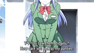 Lose virginity on roof of school sexy virgin girl big boobs and huge ass first time sex anime hentai