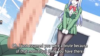 Lose virginity on roof of school sexy virgin girl big boobs and huge ass first time sex anime hentai