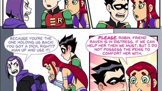Teen Titans Emotobat Sickness Part 4 - Threesome Robin with Vin and Starfire