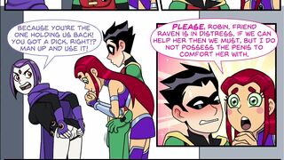 Teen Titans Emotobat Sickness Part 4 - Threesome Robin with Vin and Starfire