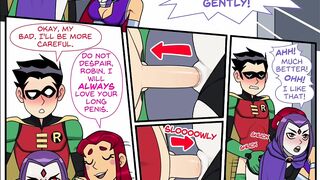 Teen Titans Emotobat Sickness Part 4 - Threesome Robin with Vin and Starfire