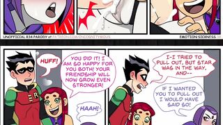 Teen Titans Emotobat Sickness Part 4 - Threesome Robin with Vin and Starfire