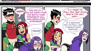 Teen Titans Emotobat Sickness Part 4 - Threesome Robin with Vin and Starfire