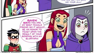 Teen Titans Emotobat Sickness Part 4 - Threesome Robin with Vin and Starfire