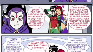 Teen Titans Emotobat Sickness Part 4 - Threesome Robin with Vin and Starfire