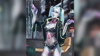 Rebecca cyberpunk breast expansion