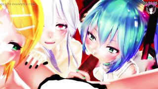 Foursome With Anime Whores (3D HENTAI)