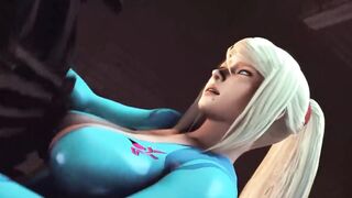 Samus sexy monster-penetrated ass