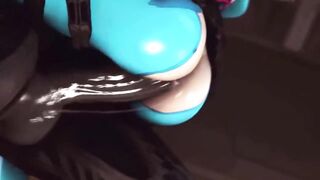 Samus sexy monster-penetrated ass