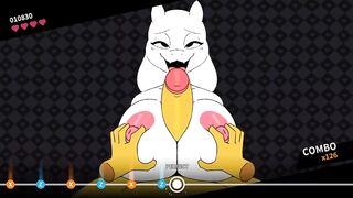 BIG step-mommy TORIEL works HARD with your MANSTICK in BEATBANGER