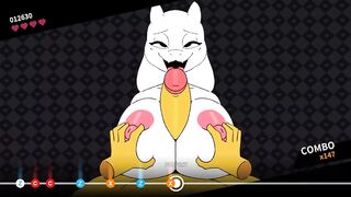 BIG step-mommy TORIEL works HARD with your MANSTICK in BEATBANGER
