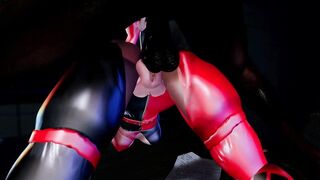 Harley Quinn Sucks and Gets Fucked by BBC During Interrogation- Second Life