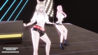 [MMD] GIRL CRUSH - Oppa, Do you Trust Me Sexy Kpop Dance Ahri Seraphine 4K Leauge Of Legends Hentai
