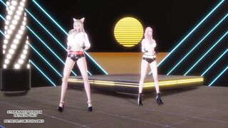 [MMD] GIRL CRUSH - Oppa, Do you Trust Me Sexy Kpop Dance Ahri Seraphine 4K Leauge Of Legends Hentai