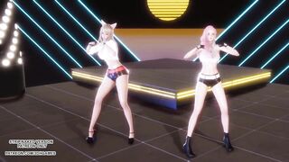 [MMD] GIRL CRUSH - Oppa, Do you Trust Me Sexy Kpop Dance Ahri Seraphine 4K Leauge Of Legends Hentai