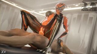 Valkyr Warframe Riding a Massive Cock