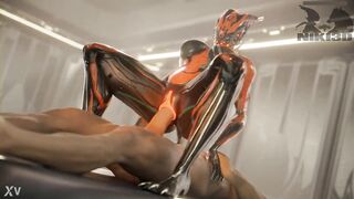 Valkyr Warframe Riding a Massive Cock