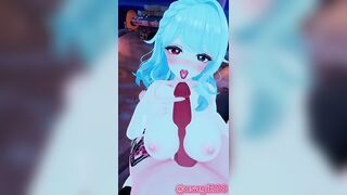 look! it’s a cock between my squishy boobs~ :3