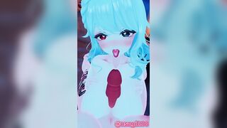 look! it’s a cock between my squishy boobs~ :3