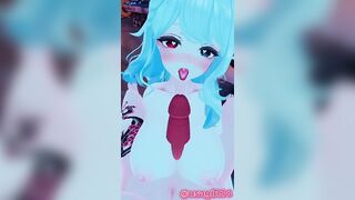 look! it’s a cock between my squishy boobs~ :3