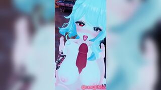 look! it’s a cock between my squishy boobs~ :3