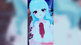 look! it’s a cock between my squishy boobs~ :3