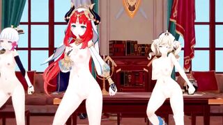 Genshin Impact:【MMD】EVERGLOW - Adios (Nilou, Ayaka, Barbara)