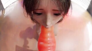 3D Challenge - Monster Dildo Facefuck - JOI hentai Preview