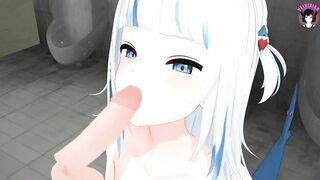 Vtuber Gura - Blowjob + Cum In Mouth (3D HENTAI)