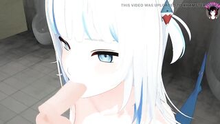 Vtuber Gura - Blowjob + Cum In Mouth (3D HENTAI)