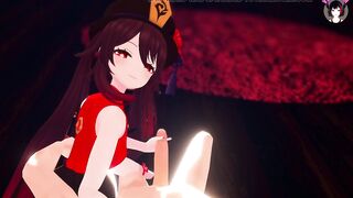 Genshin Impact - Hu Tao - Handjob + Blowjob (3D HENTAI)