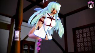 BDSM Session - Tied From Above +Anal Sex Toy + Gag (3D HENTAI)