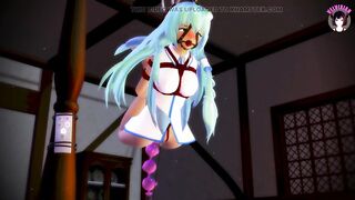 BDSM Session - Tied From Above +Anal Sex Toy + Gag (3D HENTAI)