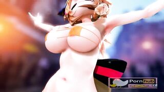 mmd r18 Sex Dance Kimagure Mercy Polka public show for sexy erotic 3d hentai