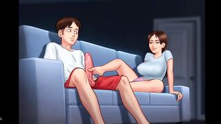 Summer Time Saga With Sex Sounds , Caught roommate rubbing her pussy