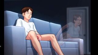Summer Time Saga With Sex Sounds , Caught roommate rubbing her pussy