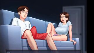 Summer Time Saga With Sex Sounds , Caught roommate rubbing her pussy