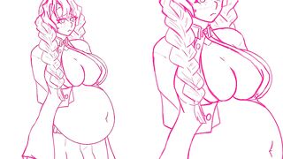 A year of stuffed bellies and busty girls